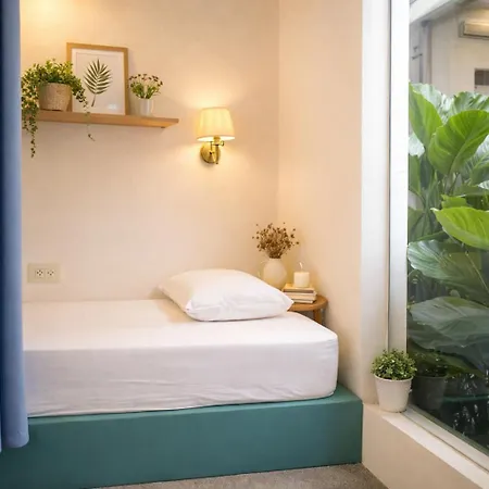 Beds In Garden Hostel-3