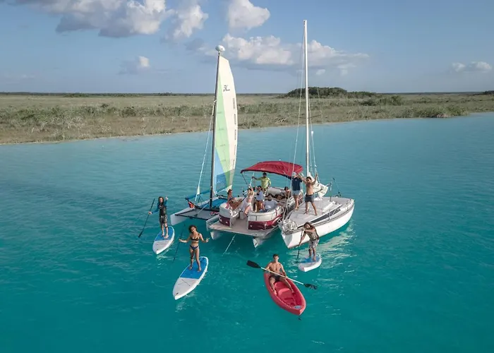 The Yak Lake House Hostal Bacalar - Front Lagoon